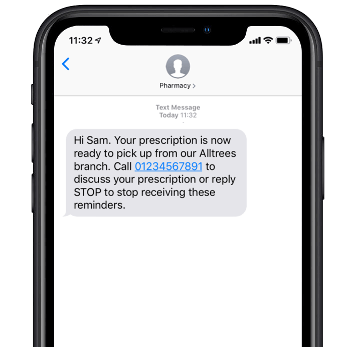 sms prescription reminder