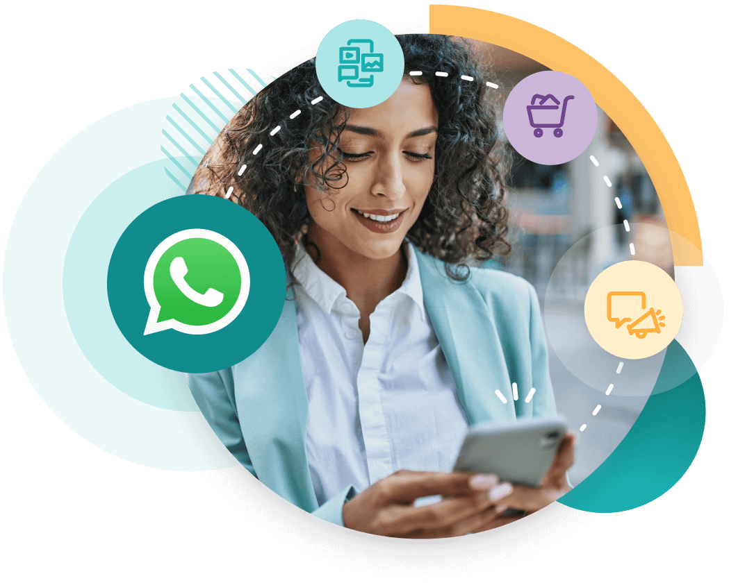 woman using whatsapp