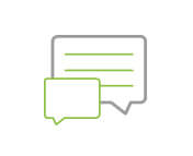Illustration of two speech bubbles